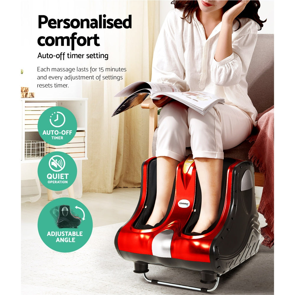 Shiatsu Foot & Calf Massager – Red