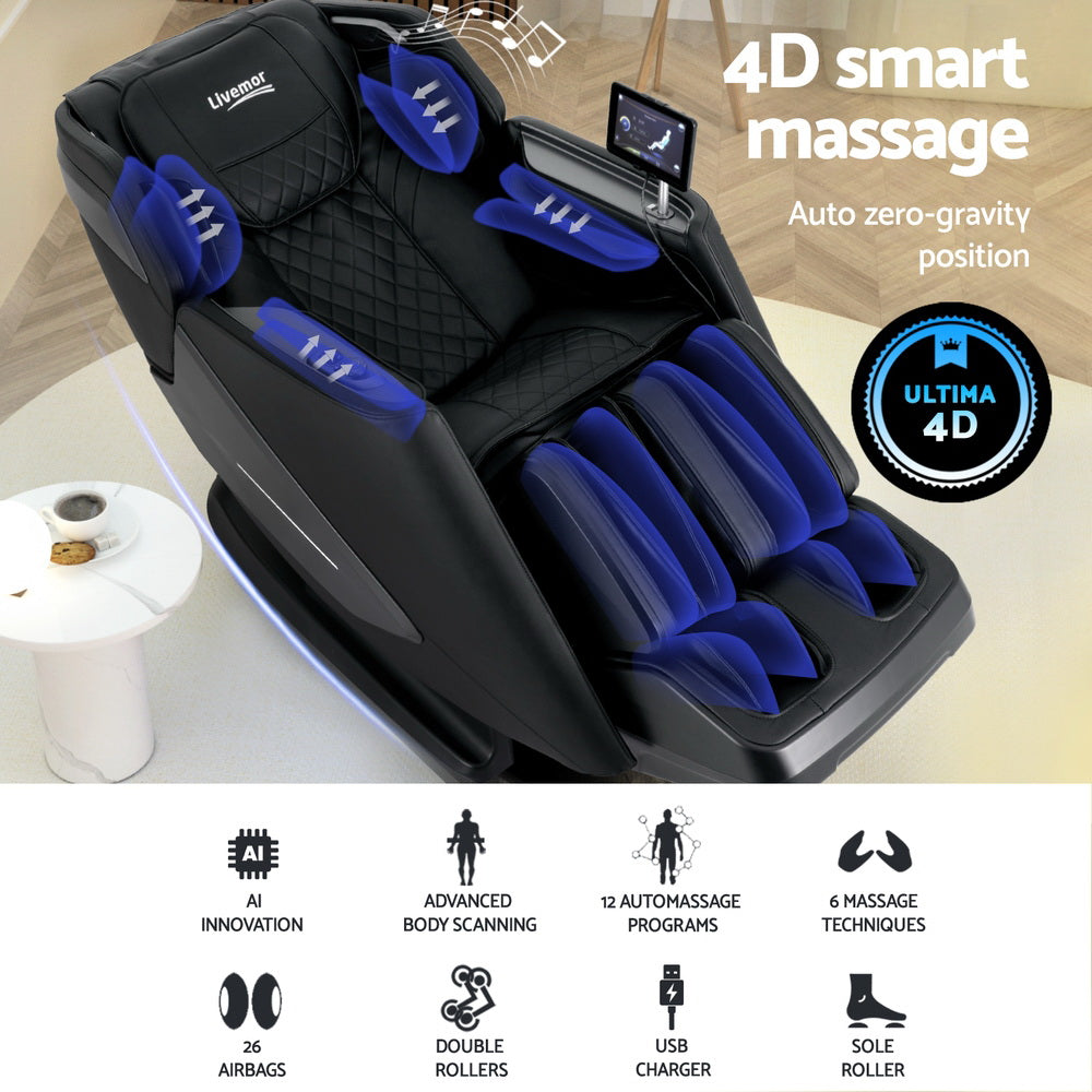 4D Massage Chair – Black