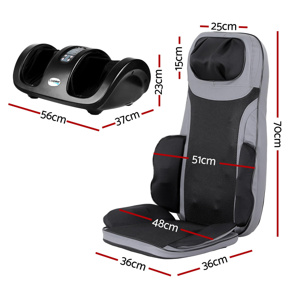 Heated Massage Seat with Foot Massager