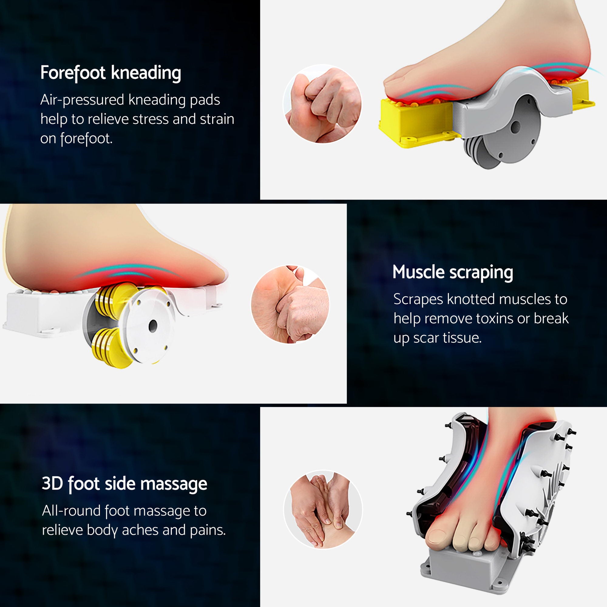 Heated Massage Seat with Foot Massager