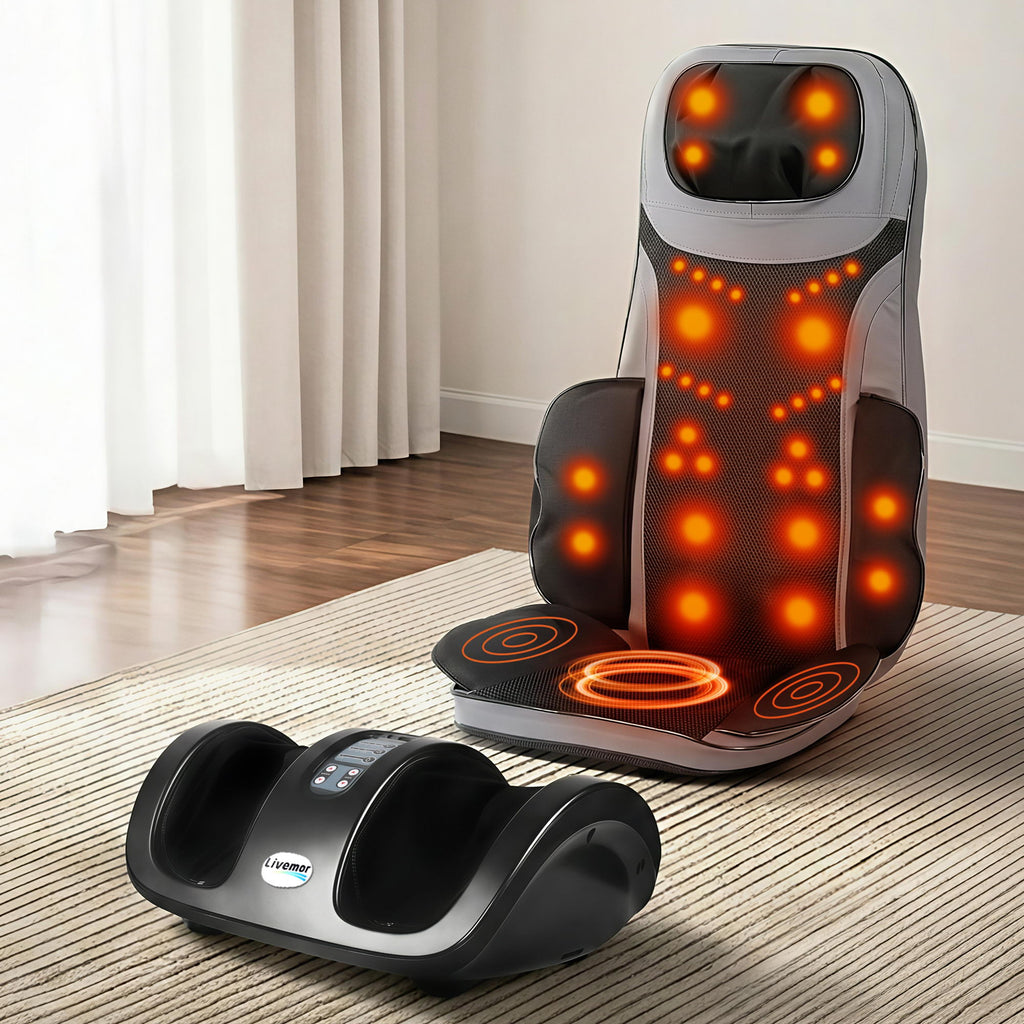 Heated Massage Seat with Foot Massager