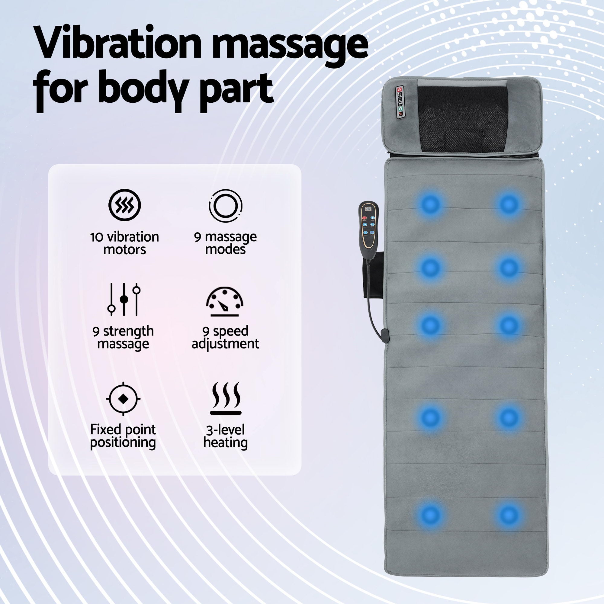 10-Node Heated Massage Mat
