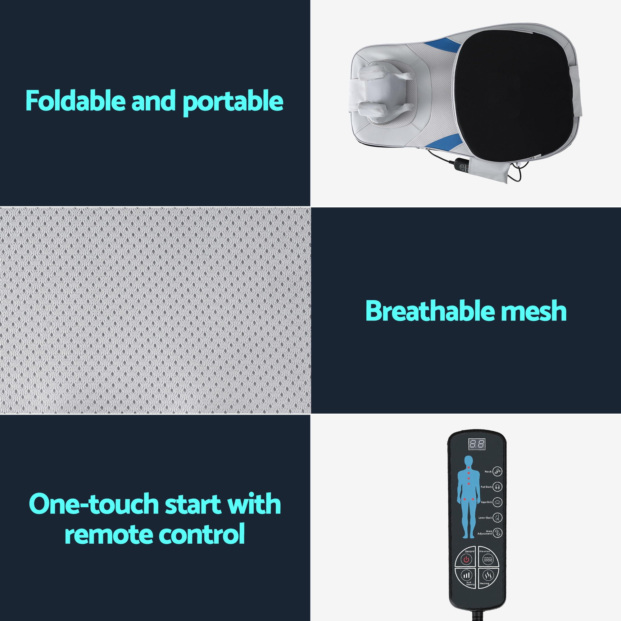 3D Heated Back Massage Cushion