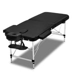 Portable Aluminium Massage Table – Black